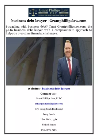 business debt lawyer  Grantphillipslaw.com