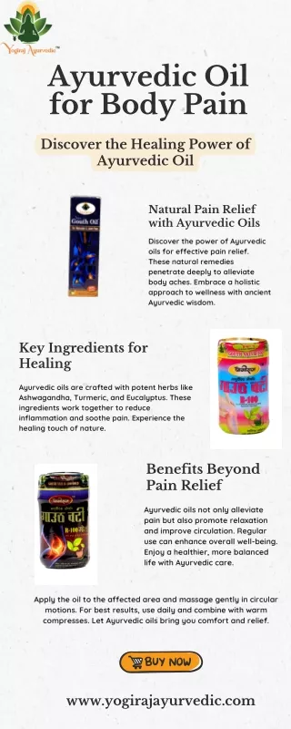 Discover the Healing Power of Ayurvedic Oil for Body Pain