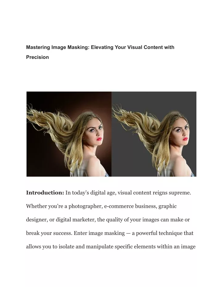 mastering image masking elevating your visual