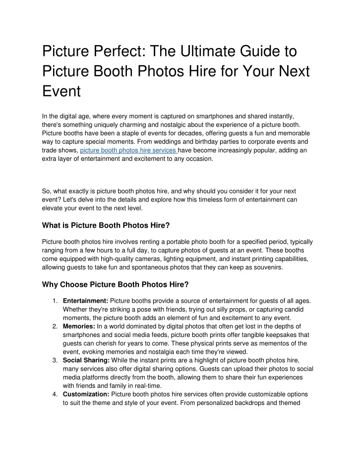 picture perfect the ultimate guide to picture