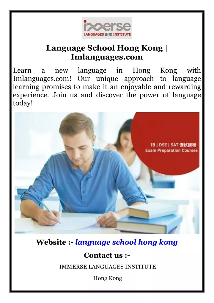 language school hong kong imlanguages com