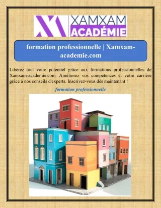 formation professionnelle Xamxam-academie.com