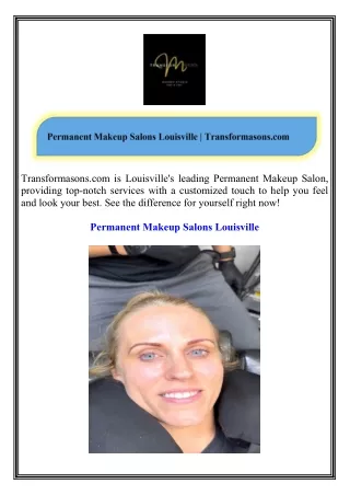 Permanent Makeup Salons Louisville Transformasons.com