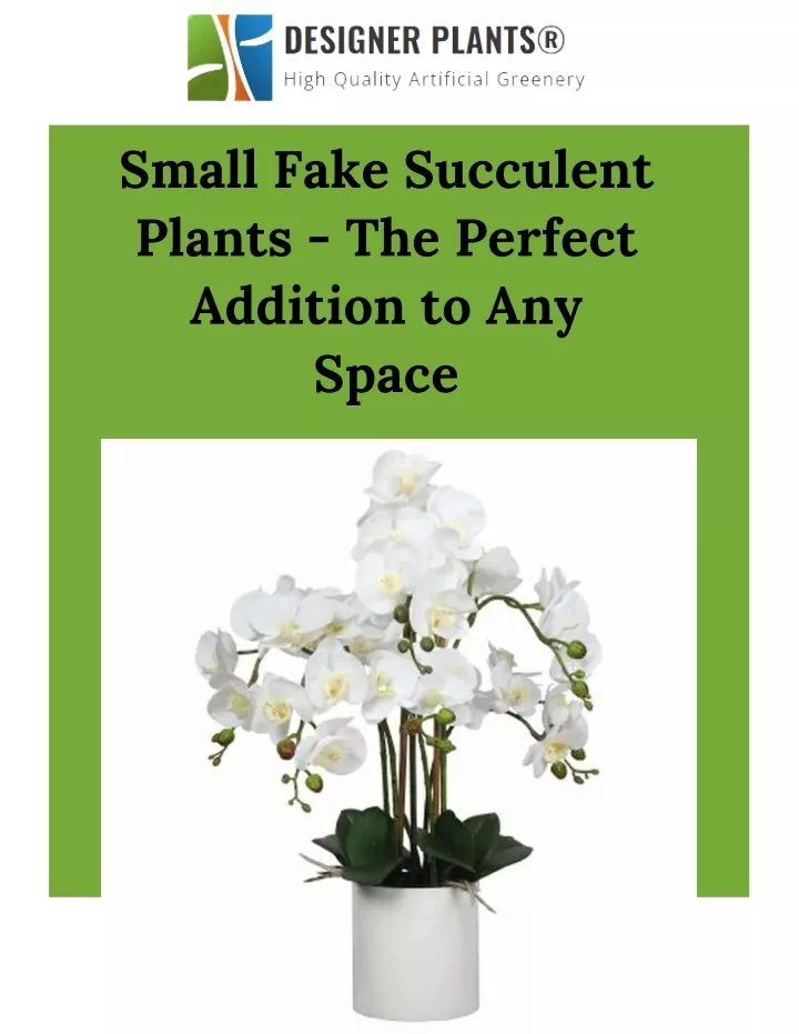 small fake succulent plants the perfect addition