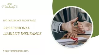 Professional Liability Insurance | PJO Insurance Brokerage