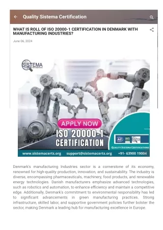quality sistema certi cation