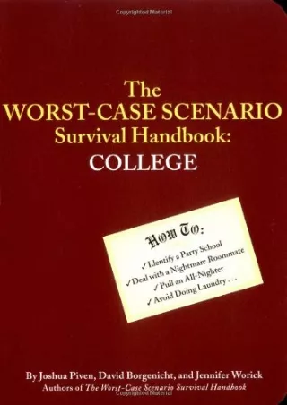 ⚡read❤ Worst-Case Scenario Survival Handbook: College (Worst Case Scenario, WORS)