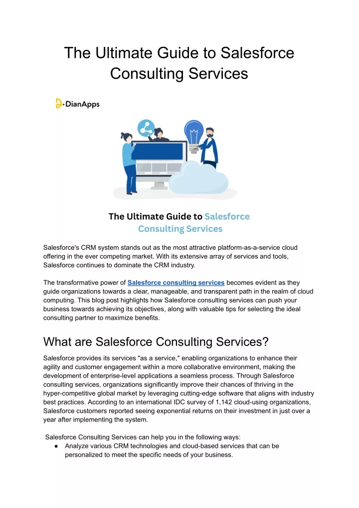 the ultimate guide to salesforce consulting