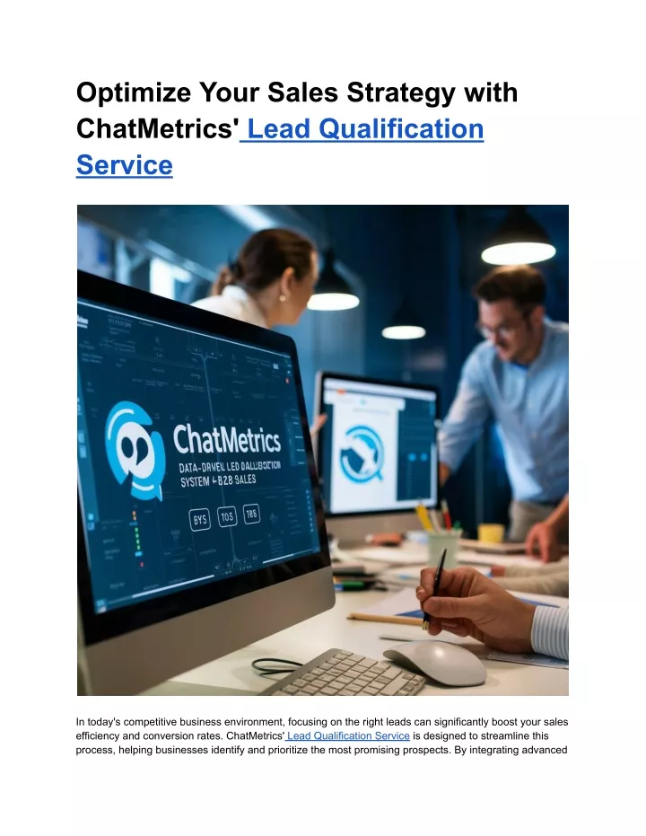 optimize your sales strategy with chatmetrics