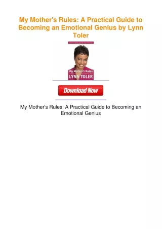 My Mother's Rules: A Practical Guide to Becoming an Emotional Genius by