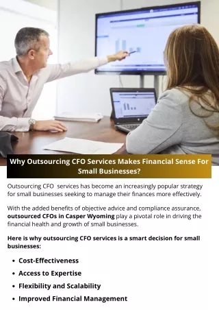 Why Outsourcing CFO Services Makes Financial Sense For Small Businesses?
