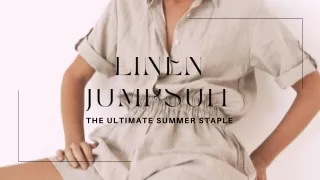 Linen Jumpsuit: Your Ultimate Summer Staple