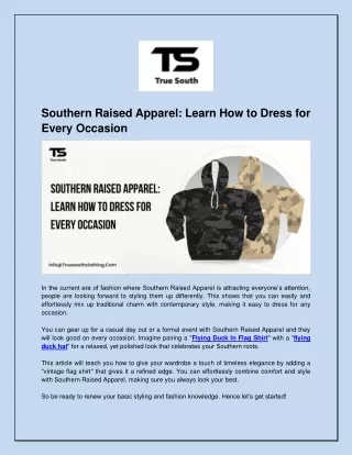 Southern Raised Apparel_ Learn How to Dress for Every Occasion