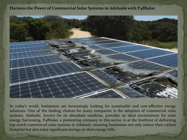 harness the power of commercial solar systems