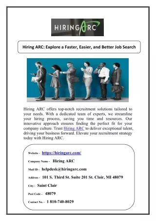 hiring arc explore a faster easier and better