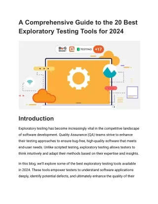 A Comprehensive Guide to the 20 Best Exploratory Testing Tools for 2024