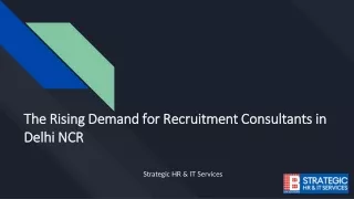 The Rising Demand for Recruitment Consultants in Delhi NCR