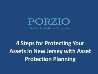 4 Steps for Protecting Your Assets in New Jersey with Asset Protection Planning