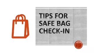 Tips for safe bag check-in