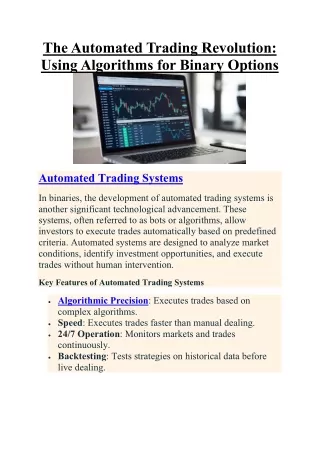 The Automated Trading Revolution