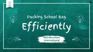 Packing School Bag Efficiently