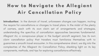 how to navigate the allegiant air cancellation