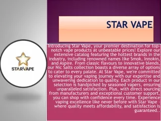introducing star vape your premier destination