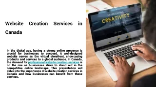 Elevate Your Online Presence with Expert Website Creation Services in Canada