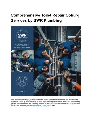 Toilet Repair Coburg