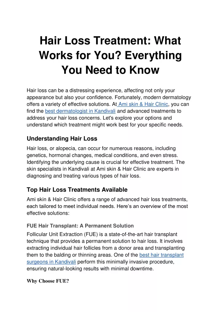 Ppt Hair Loss Treatment What Works For You Everything You Need To