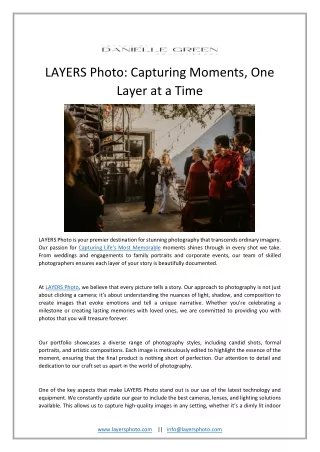 LAYERS Photo Capturing Moments, One Layer at a Time