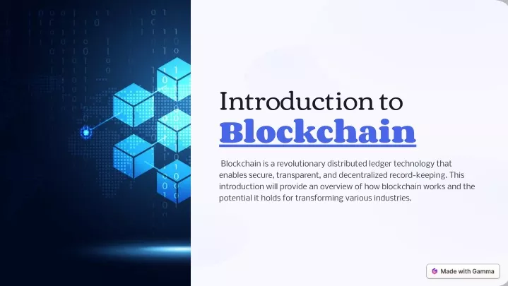 introduction to blockchain