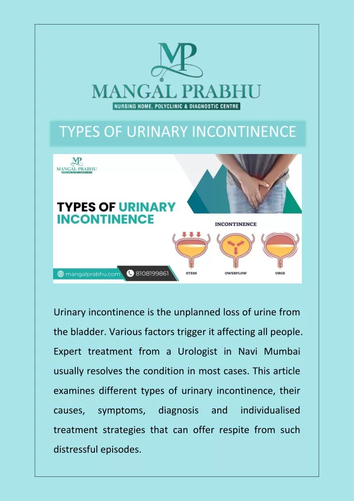 urinary incontinence is the unplanned loss