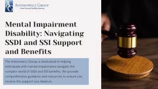 Mental Impairment Disability Navigating SSDI and SSI Support and Benefits