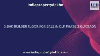 3 bhk builder floor for sale in dlf phase 2 gurgaon