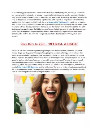 Nature's Leaf CBD Gummies (2024 NEW Formula!)!