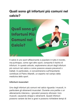 Protezione dei giocatori di football una guida agli infortuni comuni