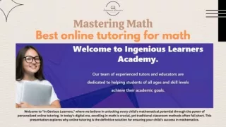 Mastering Math Unleashing Potential with the Best Online Tutoring