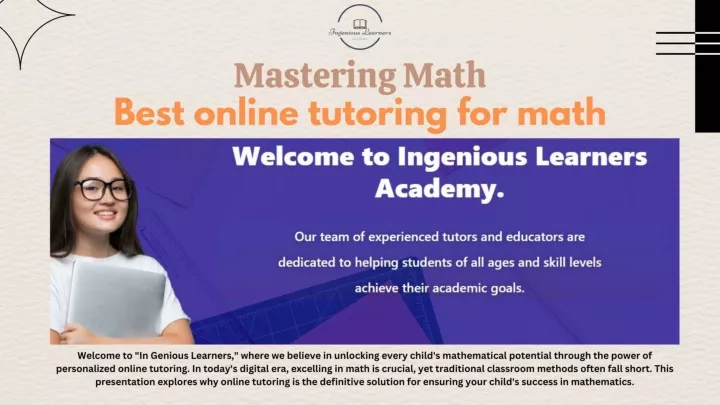 PPT - Mastering Math Unleashing Potential with the Best Online Tutoring ...