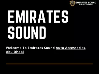 Emirates Sound - Car Wrapping In Abu Dhabi