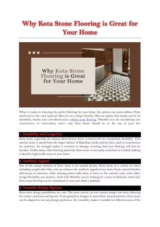Why Kota Stone Flooring is Great for Your Home