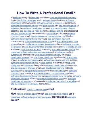 how to write a professional email
