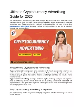 Ultimate Cryptocurrency Advertising Guide for 2025