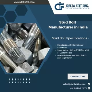 Best Bolts | Nuts | Stud Bolts | Fasteners - Delta Fitt Inc