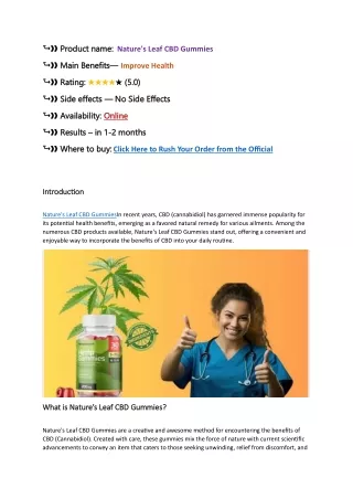 Nature's Leaf CBD Gummies