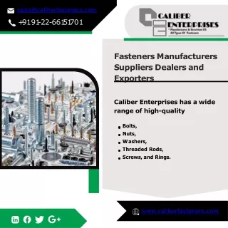 Fasteners | Bolts | Hex Bolts | Nuts - Caliber Enterprises