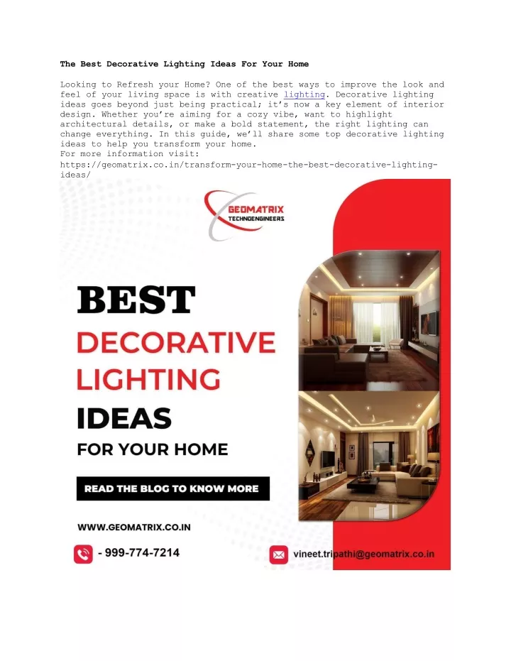 the best decorative lighting ideas for your home