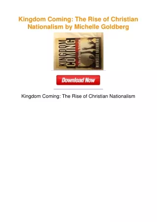 Kingdom Coming: The Rise of Christian Nationalism by Michelle Goldberg