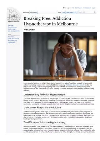 Addiction Hypnotherapy in Melbourne
