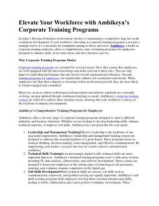 corporate training courses